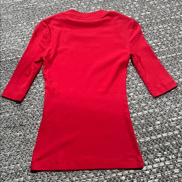 Rosetta Getty | Quarter Sleeve Red Shirt - Picture 10 of 11